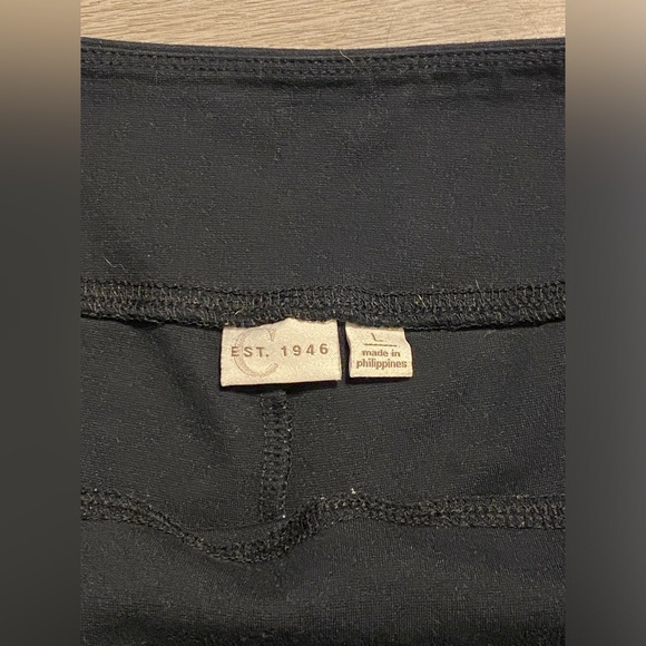 C EST 1946 Women’s Black casual cropped ankle length leggings - Picture 4 of 4